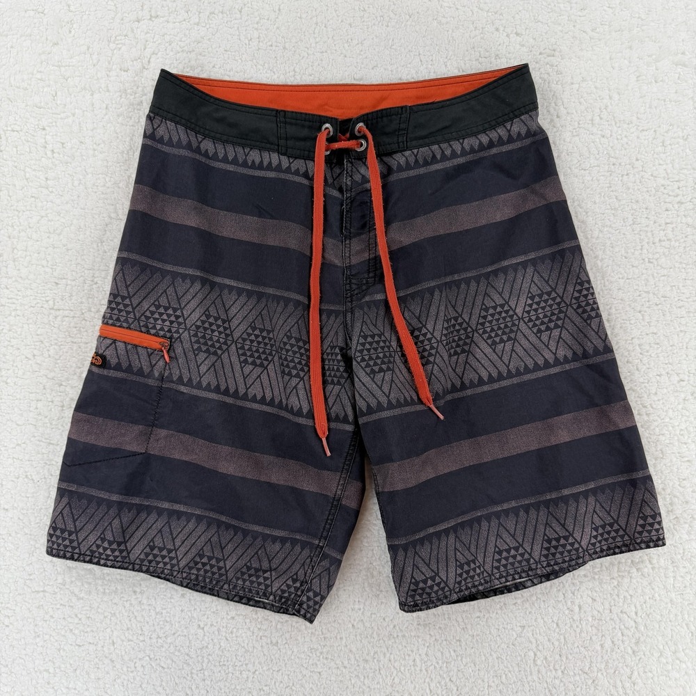 Crazy Shirts Board Shorts Mens‎ 32 Gray Geometric Quick Dry Swim Trunks Surf